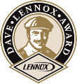 The Dave Lennox Award logo featuring a portrait of a man in a cap, with "Lennox" written in a diamond-shaped banner below.